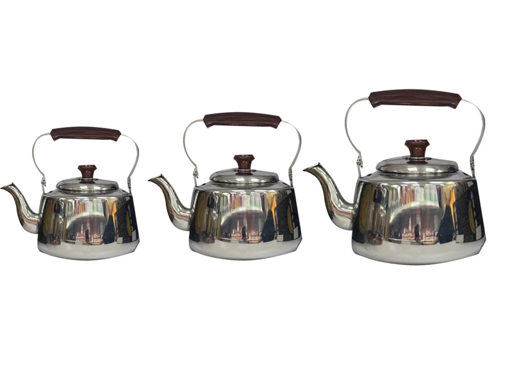 [05185] طقم اباريق مكون من 3 قطع ستانلس ستيل ( 1.5 لتر , 1 لتر , 0.8 لتر ) من السيف #k55712-3S