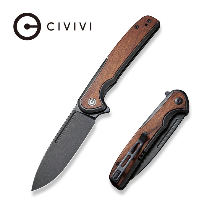 [05750] CIVIVI Voltaic Flipper Knife Stainless Steel Handle With Wood #C200601 
