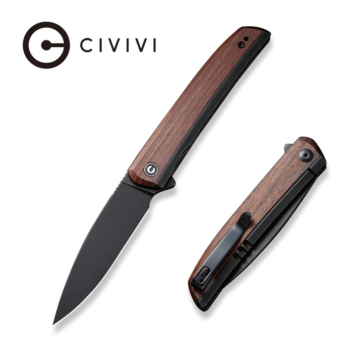 [05751] CIVIVI Savant Flipper Knife Stainless Steel Handle With Wood #C20063B1