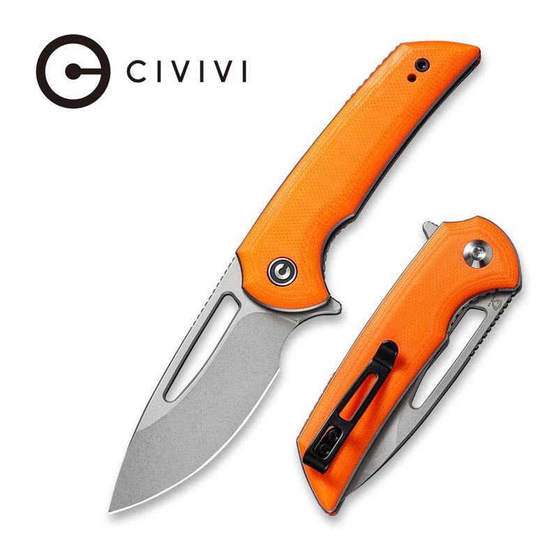 [05754] CIVIVI Odium Flipper Knife G10 Orange Handle #C2010B