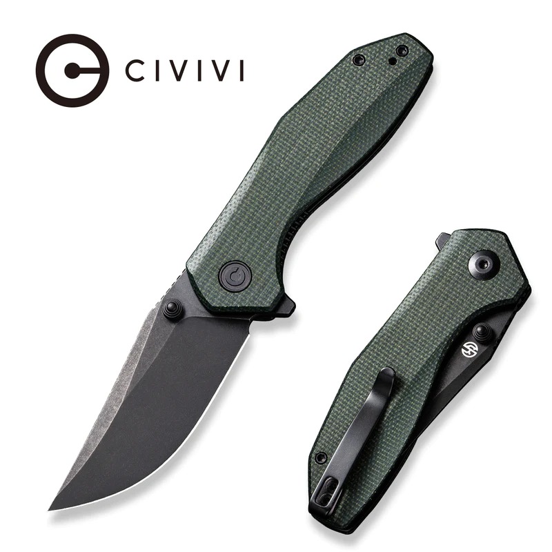 [05756] CIVIVI ODD 22 Flipper And Thumb Stud Knife Micarta Handle #C210322