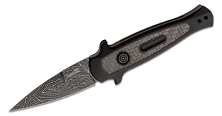 Kershaw AUTO Launch 12 Button Lock Folding Knife Damascus Spear Point Blade #KS7125DAM