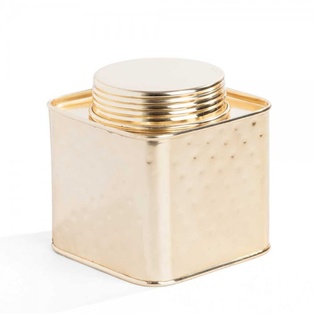 GOLDEN STAINLESS STEEL CONTAINER LARGE FROM AL-RIMAYA #22-3220