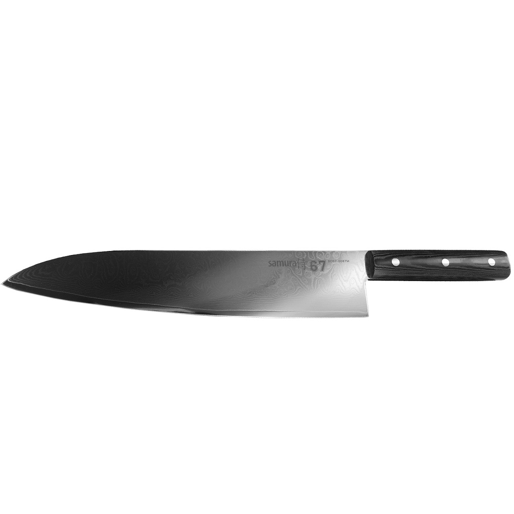 [05849] سكين الشيف من سامورا نصل دمشي قياس 9.4/ 240 ملل 67 طبقة #SD67-0087M
