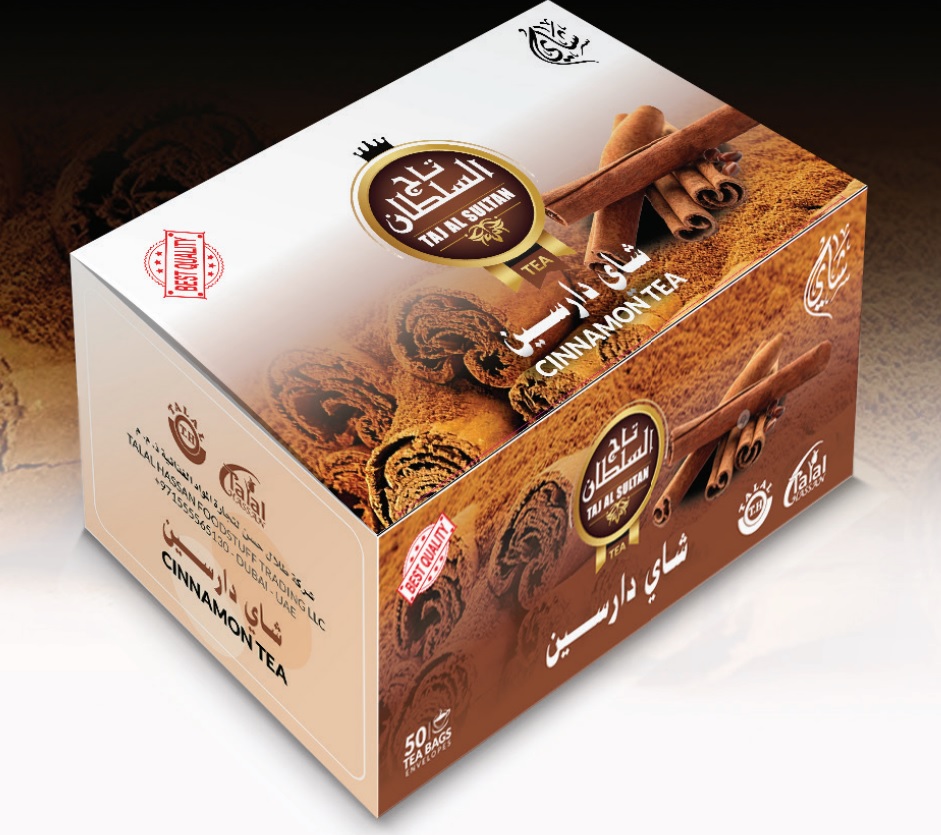 [06001] شاي تاج السلطان بالقرفة أكياس 50 حبة