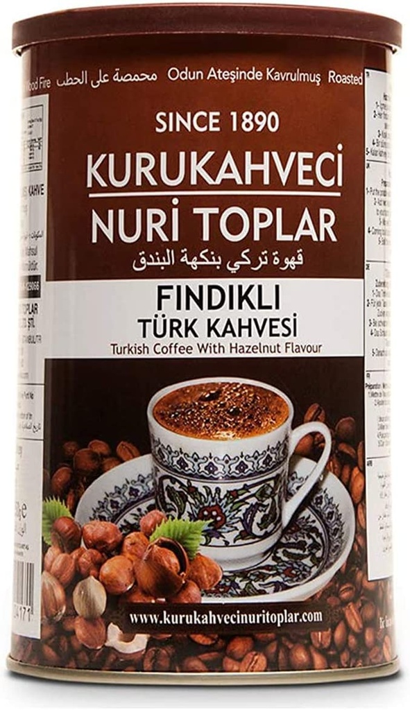 [06131] قهوة تركي خاصة بالبندق من نوري توبلار 250 جرام