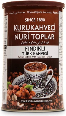 قهوة تركي خاصة بالبندق من نوري توبلار 250 جرام