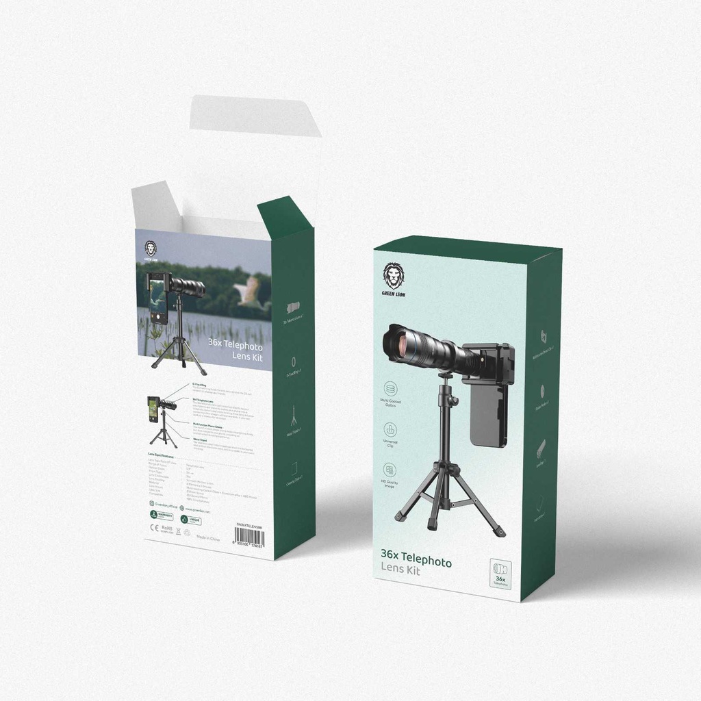 [06156] Green Lion 36x Telephoto Lens Kit - Black #GN36XTELENSBK