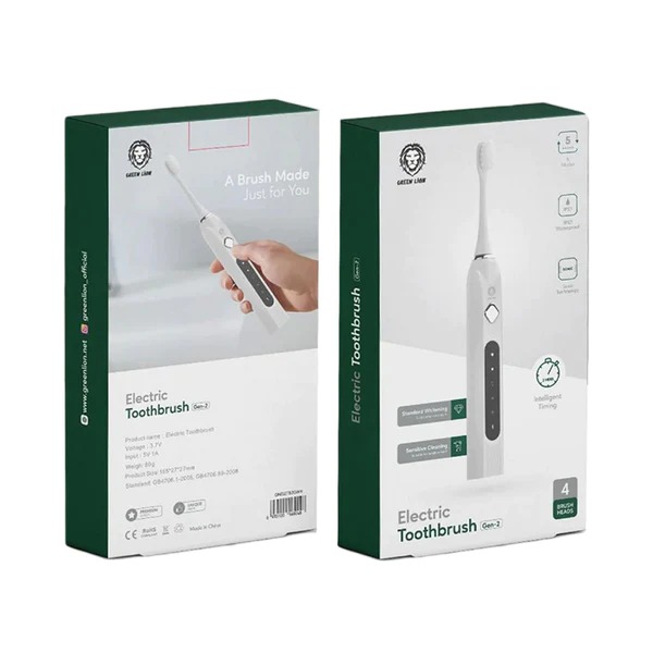 [06170] Green Lion Electric Toothbrush (Gen-2) - White #GNELETB2GWH