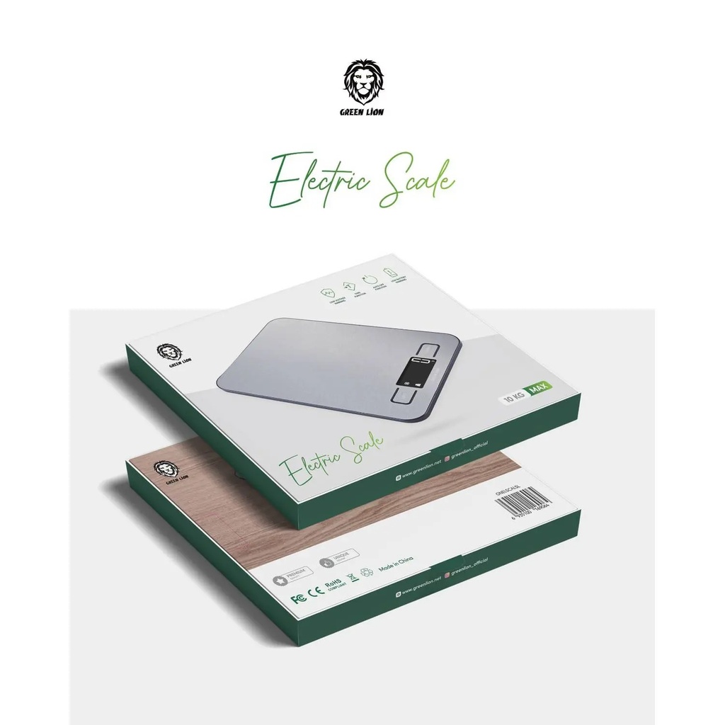 [06211] Green Lion Electric Scale 10KG Max - Silver #GNELSCALSL