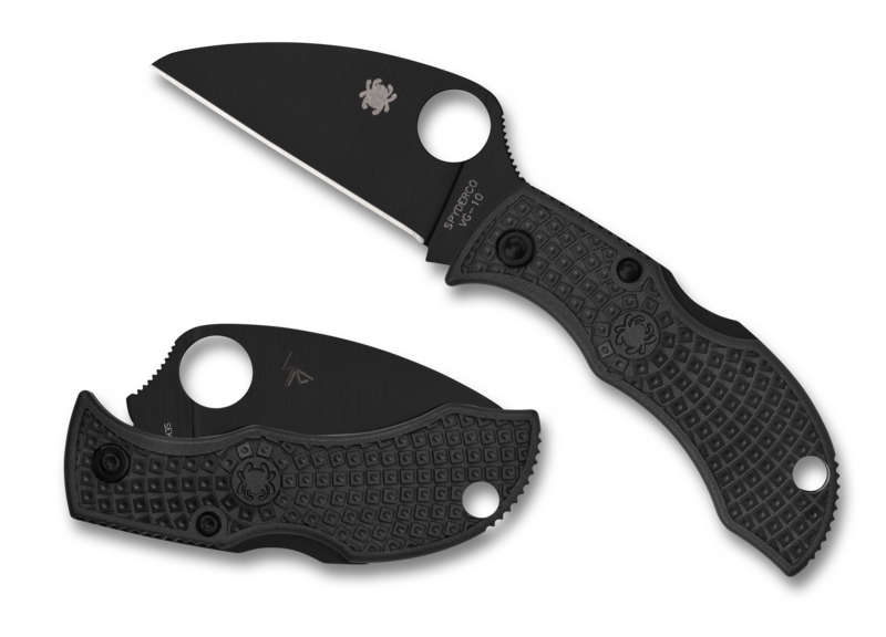 [06286] Spyderco Manbug Folding Knife VG10 Black Blade, Black FRN Handles #MBKWPBK