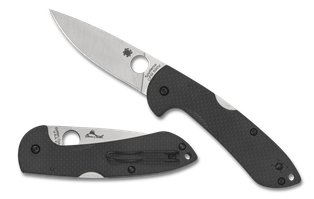 Spyderco Siren Sprint Run Folding Knife CPM-S90V Satin Plain Blade, Carbon Fiber Handles #C247CFP