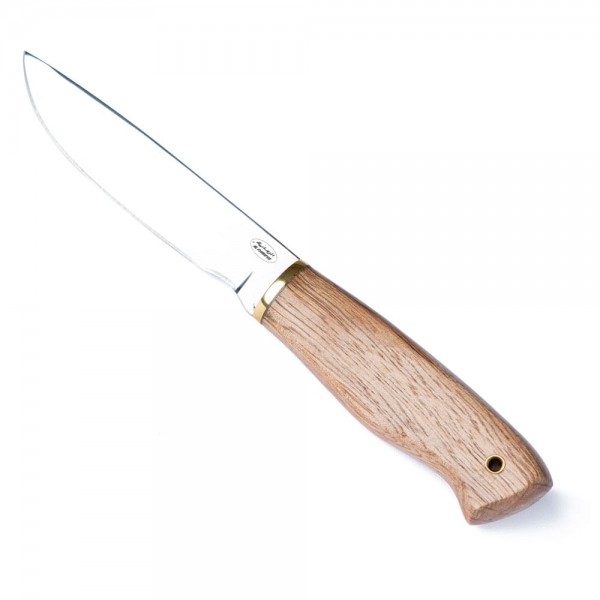 [06572] سكين مقناص مع جراب لون فضي وخشبي من الرماية #7-1544