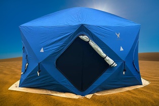 خيمة ديسكفري الحر لون ازرق  3 * 3  متر
