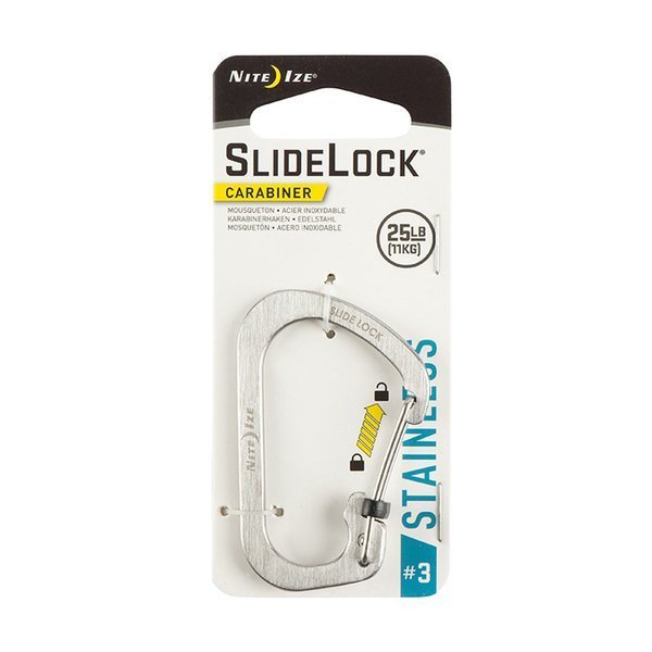 [07473] Nite Ize Slidelock® Carabiner Stainless Steel #3 - Stainless #CSL3-11-R6