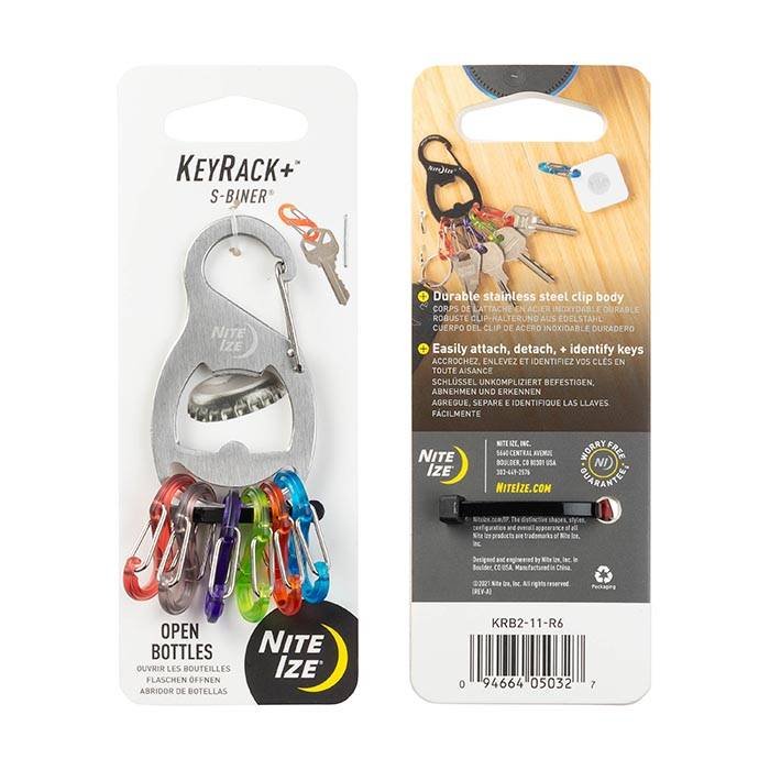 [07480] Nite Ize KeyRack+™ S-Biner® - Stainless Steel #KRB2-11-R6