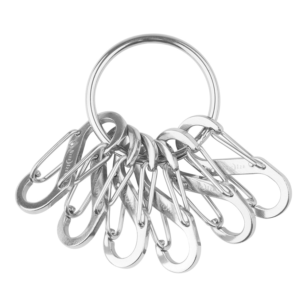 [07481] Nite Ize Keyring Steel - S-Biner - Stainless #KRGS-11-R3