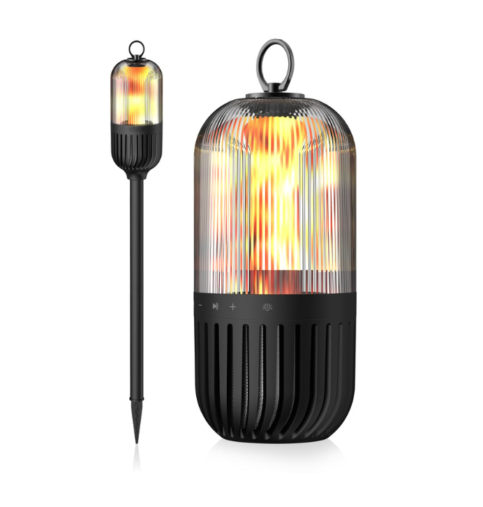 [07586] Moxedo II Portable Outdoor 5W LED Flickering Flame Torch Wireless Speaker with Pole and Ground Stake #MX-OS022