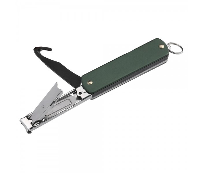 [08517] OUTDOOR MULTI FUNCTIONAL NAIL CLIPPER OLIVE COLOR FROM NEXTOOL #NE20011