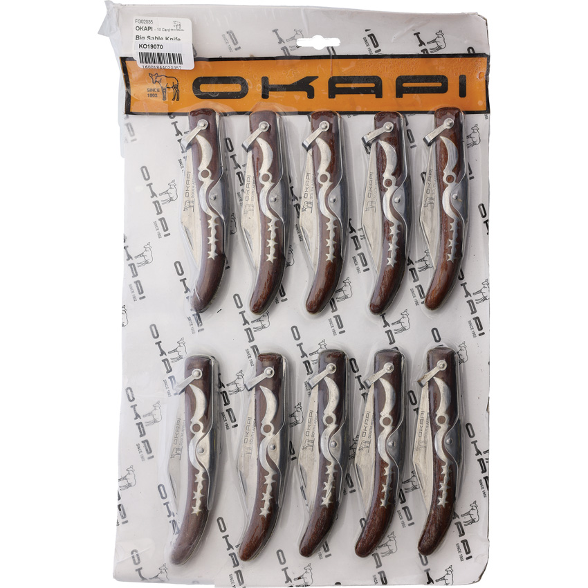 [08727] Okabi Big Sable Folder set of 10 knives #KO19070