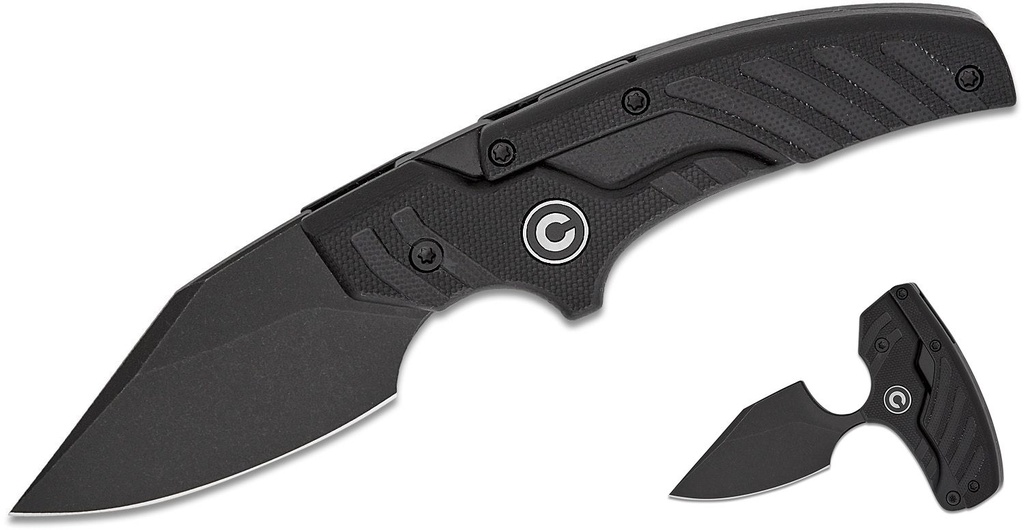 [09640] CIVIVI Typhoeus Adjustable Folding Push Dagger - Black G10 #C21036-1