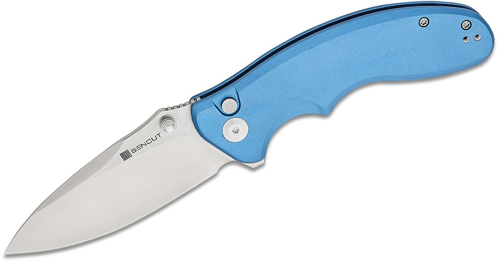 [09652] SENCUT Cybrix Folding Knife - Blue Aluminum #S23098A-4