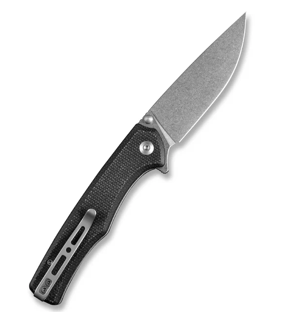 [09677] SENCUT Crowley Flipper & Button Lock & Thumb Stud Knife Micarta Handle #S21012-2