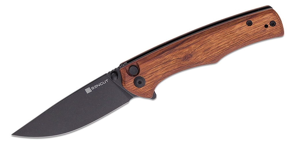 [09678] SENCUT Crowley Flipper Knife - Guibourtia WoodS #S21012-5