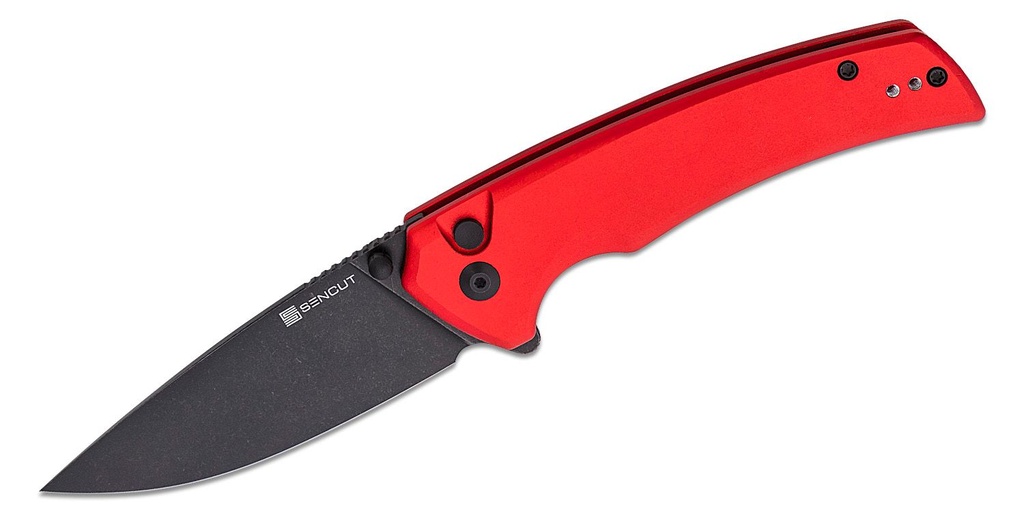 [09681] SENCUT  Serene Flipper Knife - Red Aluminum #S21022B-2