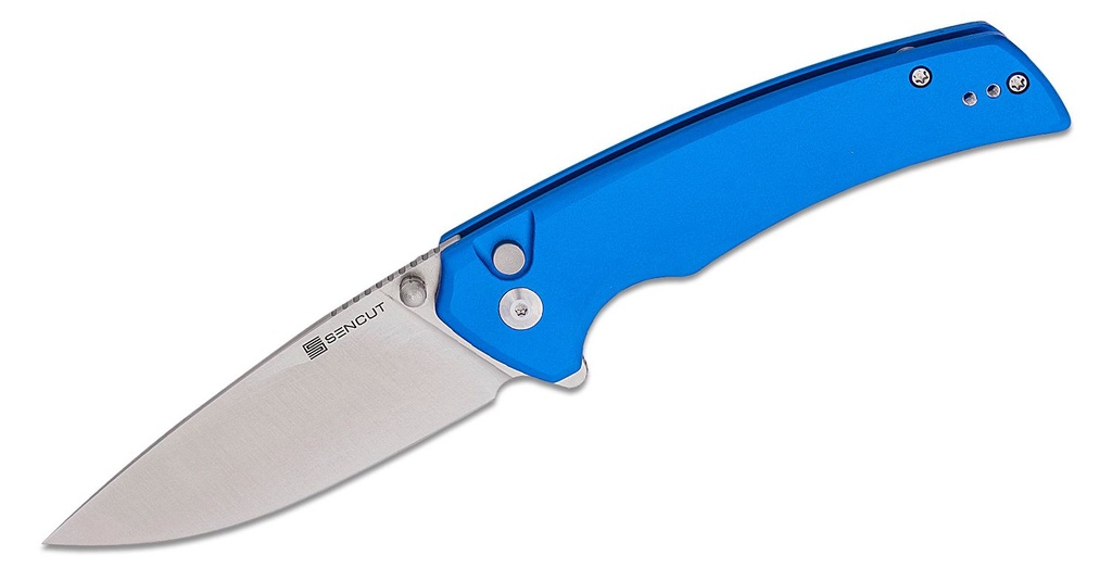 [09683] SENCUT Serene Flipper Knife - Blue Aluminum #S21022B-4