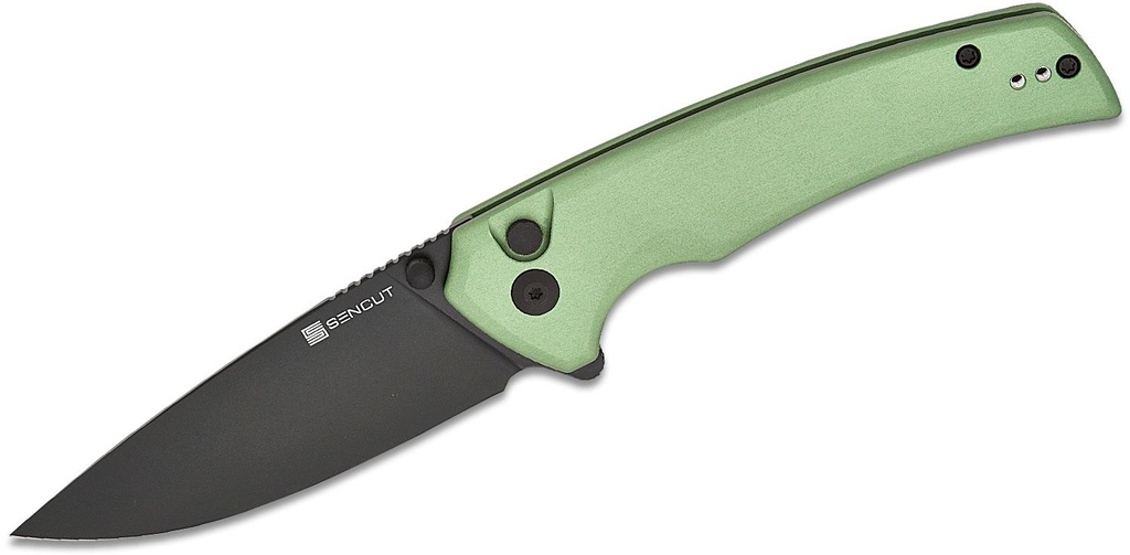 [09684] SENCUT Serene Flipper Knife - Green Aluminum #S21022B-5