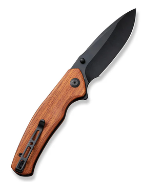 SENCUT Slashkin Flipper & Thumb Stud Knife Wood Handle #S20066-4