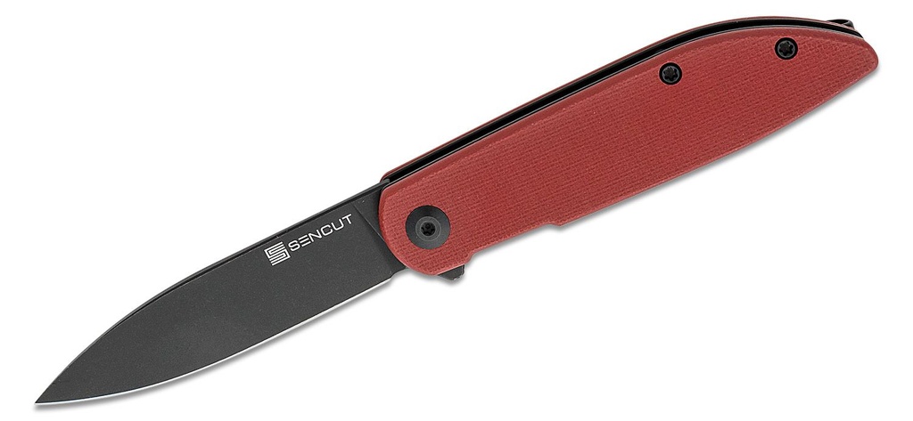 [09691] SENCUT Bocll II Flipper Knife - Burgundy G10 #S22019-3