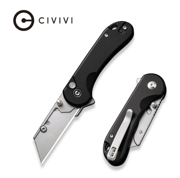 [09699] CIVIVI Elementum Utility Thumb Stud & Button Lock Knife Aluminum Handle #C23039B-1