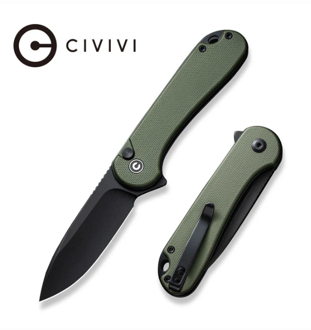 [09700] CIVIVI Button Lock Elementum II Flipper Knife G10 Handle #C18062P-3