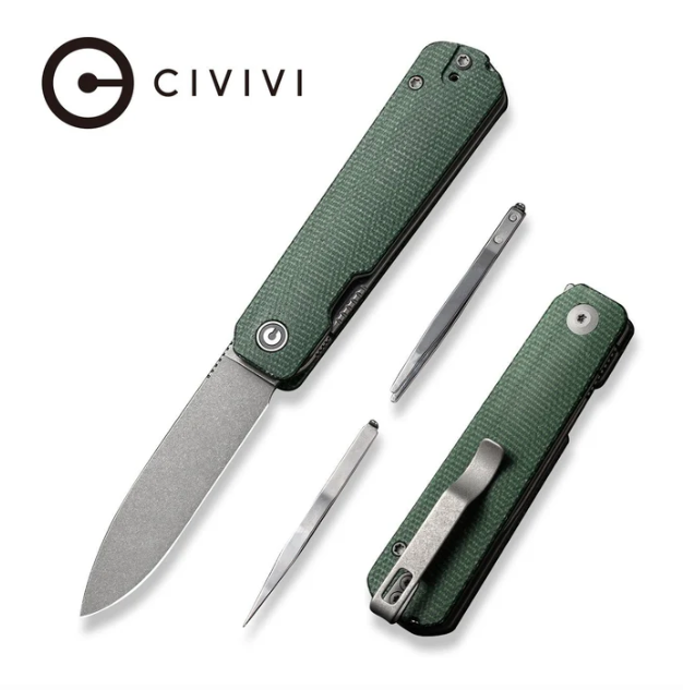 [09707] CIVIVI Sendy Flipper Knife Micarta Handle #C21004A-1