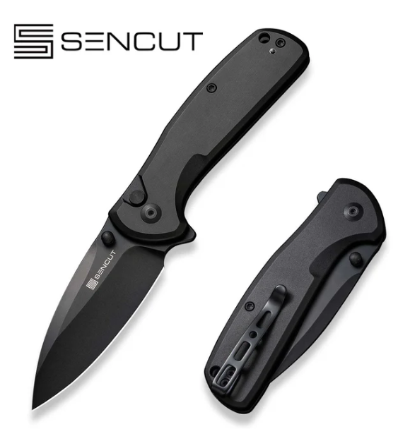 [09716] SENCUT ArcBlast Flipper & Button Lock & Thumb Stud Knife Aluminum Handle #S22043B-1