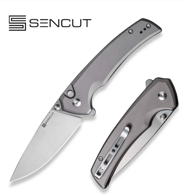 [09718] SENCUT Serene Flipper & Button Lock & Thumb Stud Knife Aluminum Handle #S21022B-3