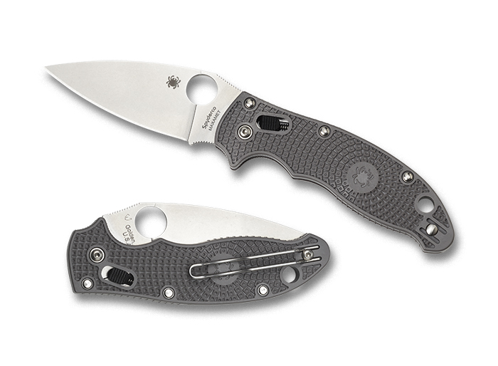 [09897] Spyderco Manix 2 Maxamet Satin Plain Blade, Gray Ball Bearing Lock #C101PGY2