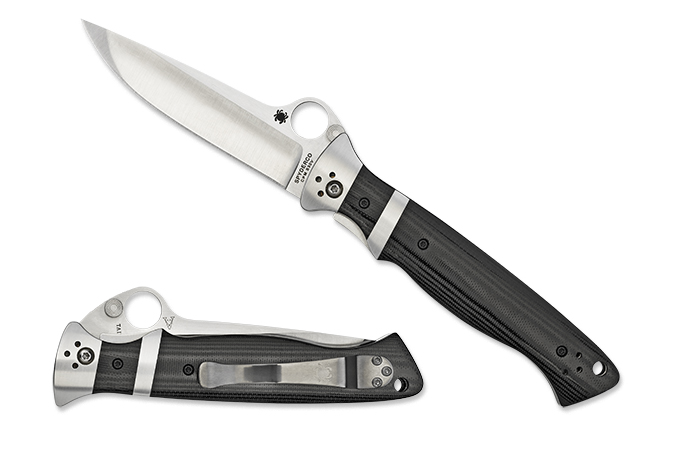 [09898] Spyderco Vallotton Sub-HiltS30V Plain Blade G10 Handles #C149GP