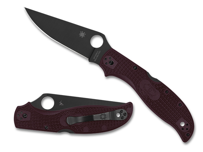 [09901] Spyderco Stretch 2 XL Lightweight Sprint Run Burgundy FRN Handles Lockback #C258BGBKP