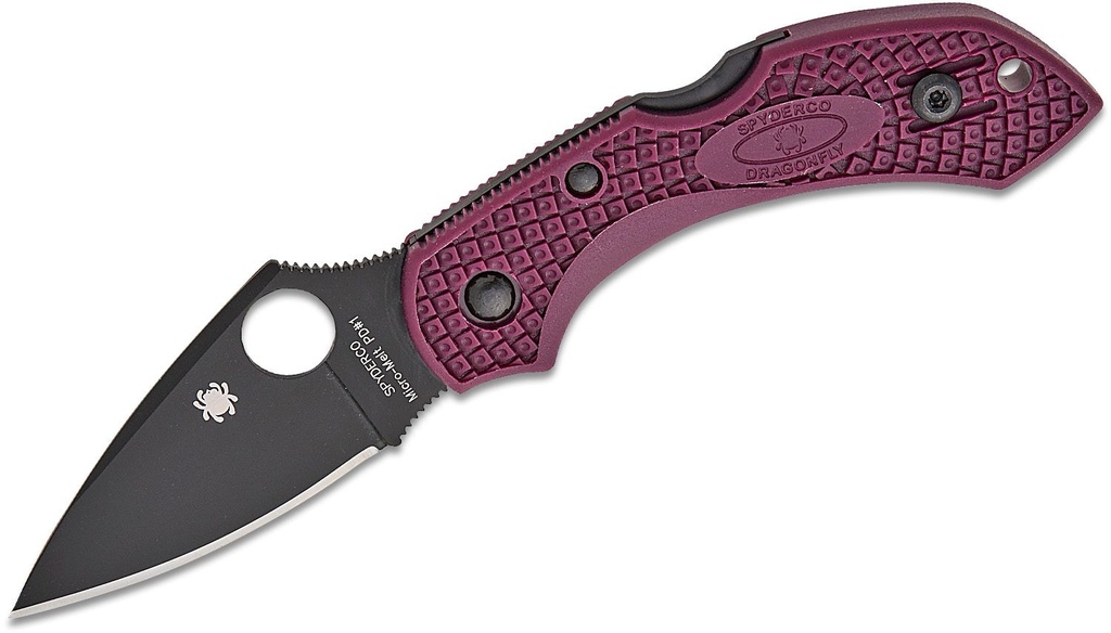 [09906] Spyderco Dragonfly 2 Lightweight Sprint Run Burgundy FRN Handles Lockback #C28BGBKP2