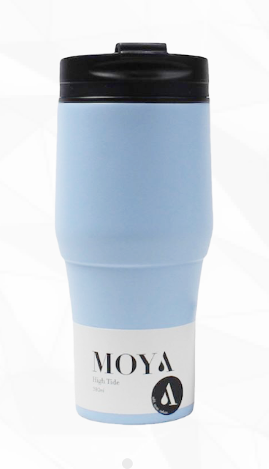 [09927] Moya "High Tide" 380ml Travel Coffee Mug Black/Powder Blue #HV134-BB14