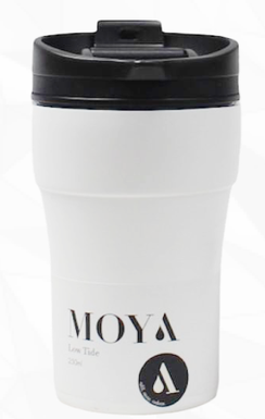 Moya "Low Tide" 250ml Travel Coffee Mug Black/White #HV133-BW-11
