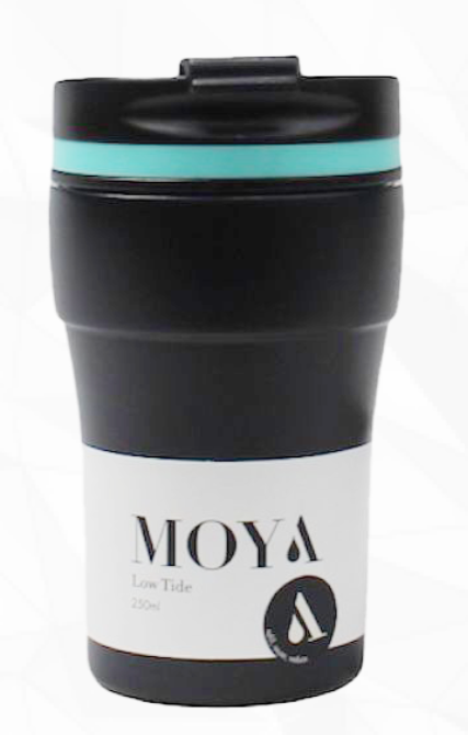 [09936] Moya "Low Tide" 250ml Travel Coffee Mug Blue/Black #HV123-TB19

