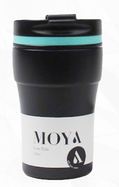 Moya "Low Tide" 250ml Travel Coffee Mug Blue/Black #HV123-TB19
