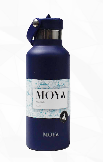 [09945] Moya "Starfish" 500ml Insulated Sustainable Water Bottle Navy #DB02002A