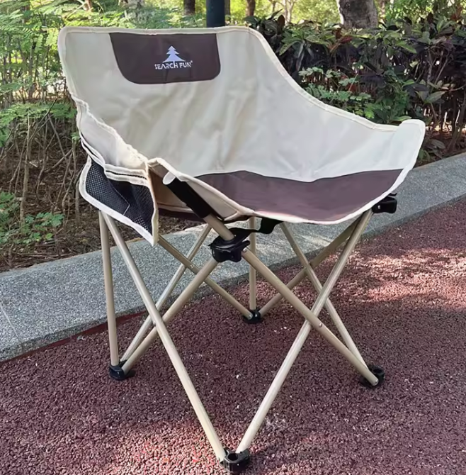 [10494] Khaki with brown chair size 70*43*43 with bag #BS-026