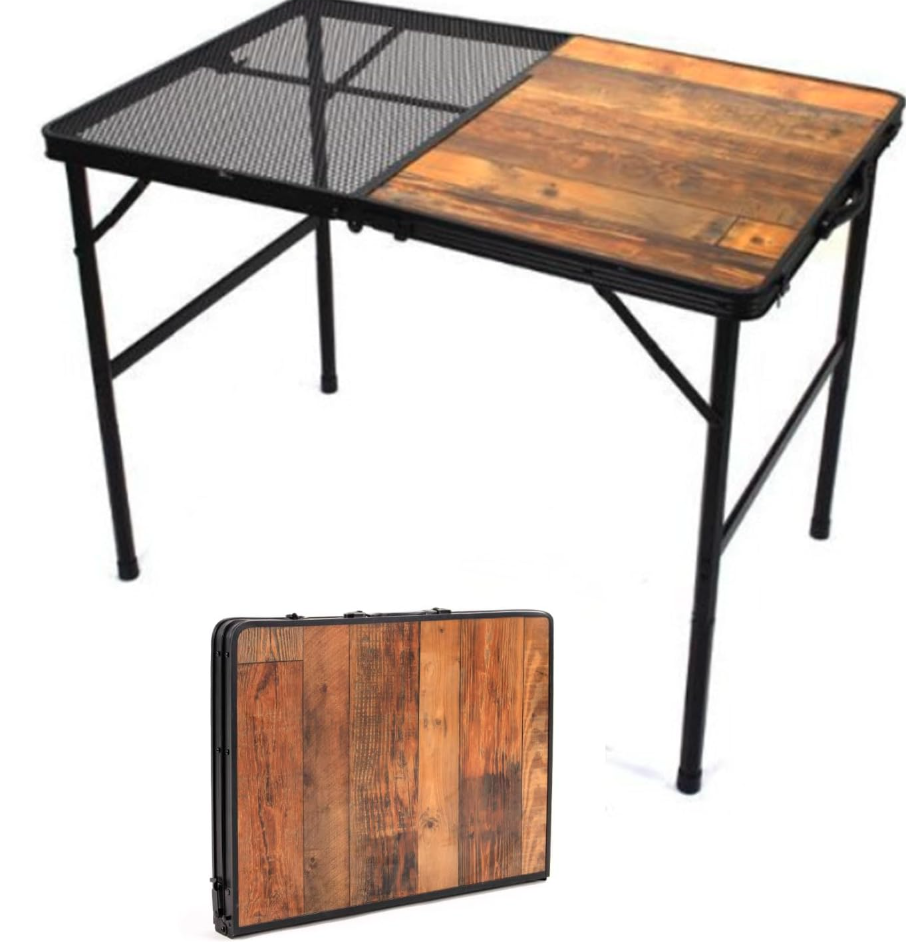 [10499] FOLDABLE WOOD TABLE AND NET PLATE  SIZE 60*90