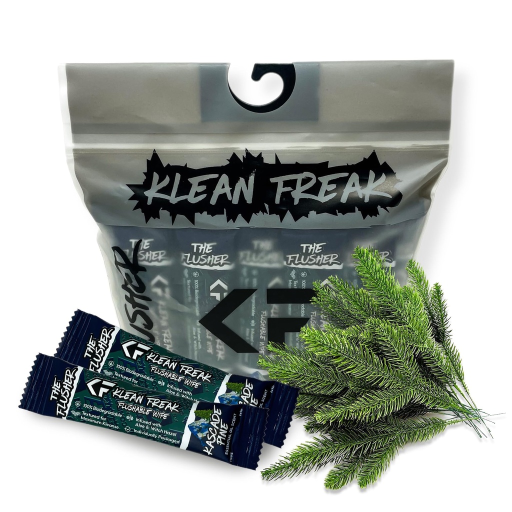 [10942] Klean Freak - The Flusher wipes - 20 Pack - Kascade Pine